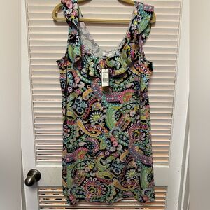 Crown & Ivy NWT large paisley dress
